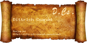 Dittrich Csanád névjegykártya