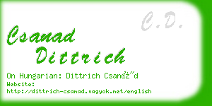 csanad dittrich business card